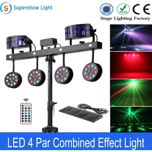 Factory Price Outdoor DMX 126W Derby +Par Can +Strobe +Laser 4in1 Cob Led Par Light for Stage