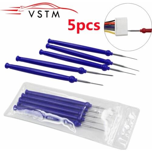 New 5pcs Car Plug Terminal Removal Tool Pin Needle Retractor Pick Puller Repair Electrical Remove Wire Puller Hand Tools Kit