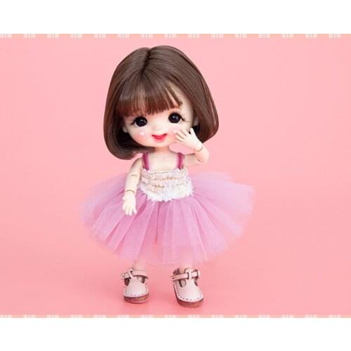 OB11 doll dress Fashion new princess tulle dress dress with condole belt everything lovely violet dress suit