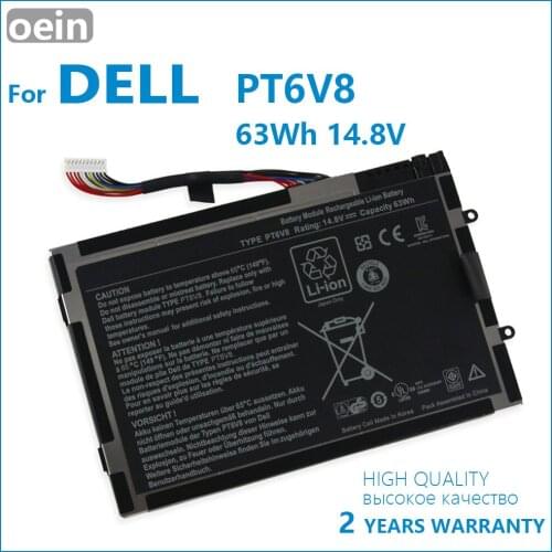 Oein Genuine P06T T7YJR PT6V8 Laptop Battery For Dell Alienware M11x M14x R1 R2 R3 08P6X6 8P6X6 P06T T7YJR PT6V8 new batteries