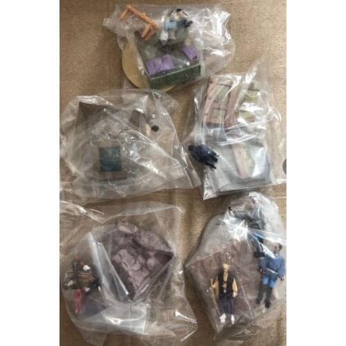 Pvc figure model Toys Japanese samurai scenes in Edo era 5pcs/set