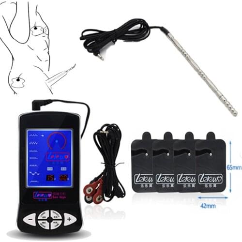 Sex Shop Massage Pad Penis Plug Electric shock Themed Toys Electric Shock Kit,Gay Electro Shock Adult Sex Toys For Men Couples