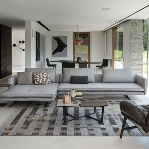 Nordic fabric sofa cotton hemp down sofa modern simple small apartment designer minimalist living room sofa combination