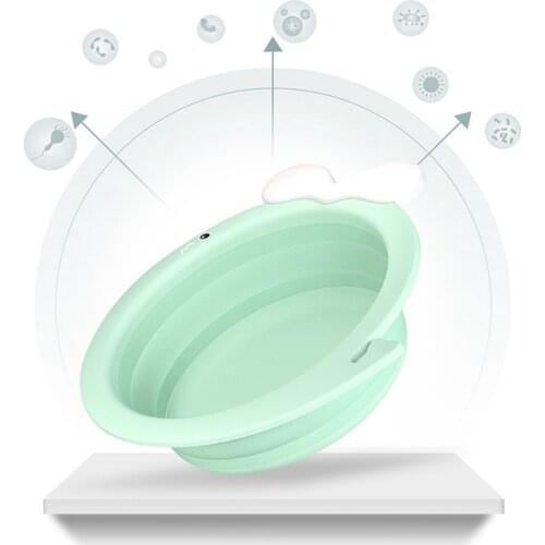 Foldable Baby Bath Tub Travel Portable Baby Basin Eco-Friendly Safe Children Newborn Thicken Foldable Wash Face Foot Basin