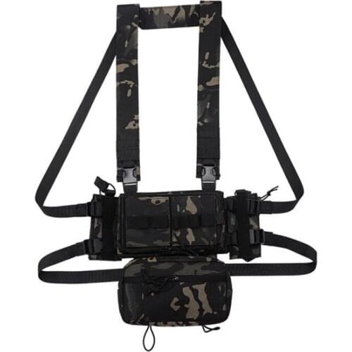 Tactical Nylon Chest Rig Airsoft Vest Military Magazine Pouch Holster Molle System Waist Men Hunting Accessories