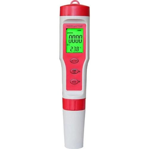 Test Pen Multifunctional Water Quality PH Meter Conductivity Backlight Detector Portable PH/TDS/EC/TEMP 4 In 1 Digital LK