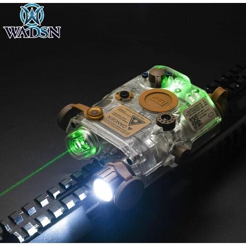 Wadsn PEQ15 Green Dot Tactical light LA-5C UPH APPEARANCE IR Laser LED Light Transparent DBAL A2 Airsoft Hunting Weapon Lights