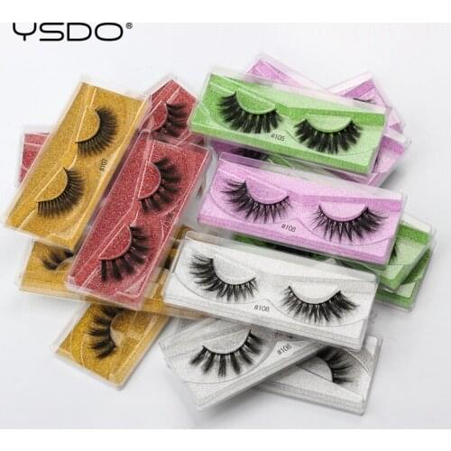 YSDO 10/20/30/50/100 Pairs 3D Mink Eyelashes Wholesale Natural False Eyelashes Extension Makeup Mink Lashes In Bulk Thick Lashes