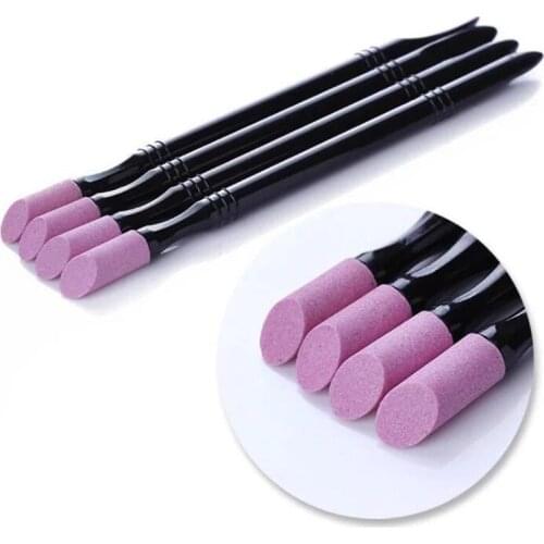 1PC/2PCS Quartz Stone Scrub Pen Cuticle Remover Pusher Trimmer Dead Skin Remover Black Nail Art Care Tools Nail Tools