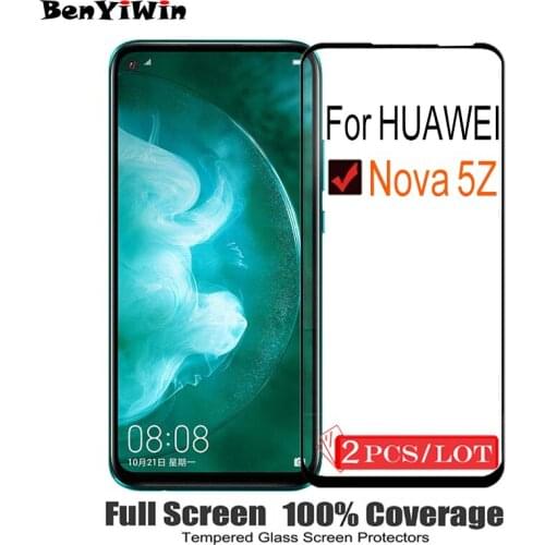 2PCS Original Full Cover Screen Protector Tempered Glass For Huawei Nova 5Z Scratch Proof Protective Case Film For Nova5 Z Glass
