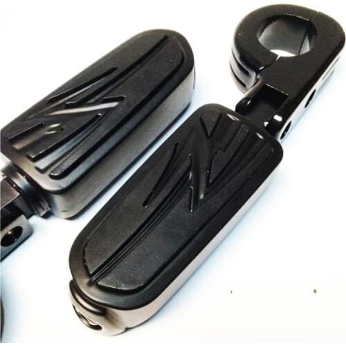 Aftermarket motorcycle parts Rider 1.5" Flame Foot Pegs Clamps For Honda VT750 1100 Yamaha Roadstar xv1700 KAWASAKI VULCAN BLACK