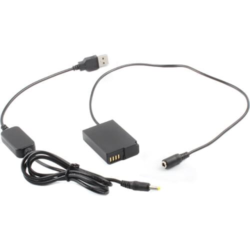 Dummy Battery DMW-BLD10 DMW DCC9 Power Supply Connector Plus DC USB Cable for Panasonic DMC GX1 GF2 G3 G3K G3R Digital Cameras
