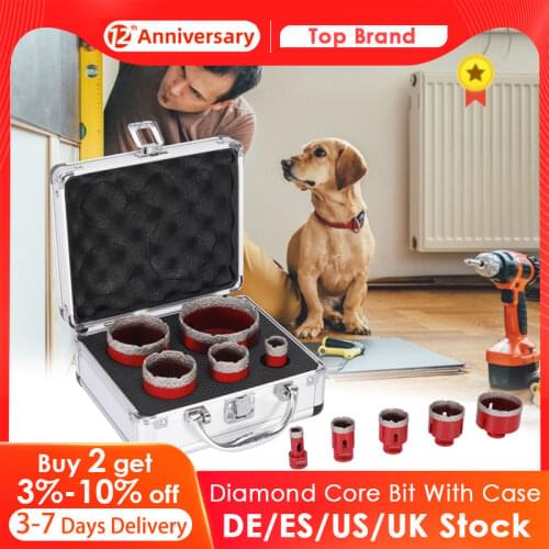 Diamond Hole Saw, M14 20/35/45/55/72mm Diamond Core Bit With Aluminum Case, For Cutting Ceramic Marble Porcelain Glass Tiles