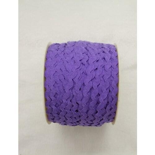 Free shipping 10Yards 1/2cm width Purple RICRAC polyester ribbon on clothes&Bra Accessories Sewing Trim