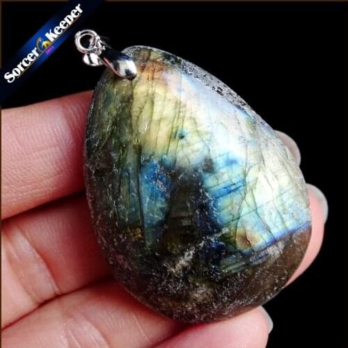 Women & Men Fashion Jewelry Pendants Necklaces With Chain Wholesale Labradorite Moonstone Quartz Stone Colares Femininos YS100