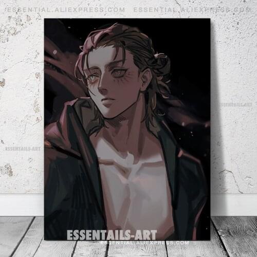 Eren Jaeger Attack on Titan Anime Canvas Wall Art Painting Poster Home Decor Bedroom Study Living Room Pictures Decoration Print