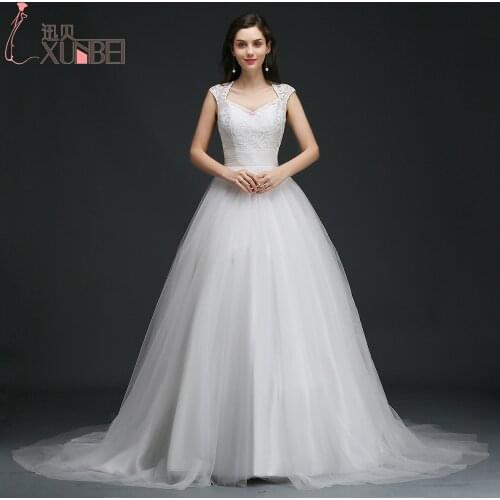 Beautiful Sweetheart Ball Gown Wedding Dresses 2017 Lace Embroidery Cap Sleeves Bride Dresses Sexy Sheer Back vestido de noiva