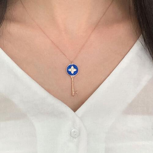 Fashion Chain Choker 925 Silver Necklace For Women Trendy Neon Super Luxury Clover Good Luck Collares Turkish Fine Jewelry