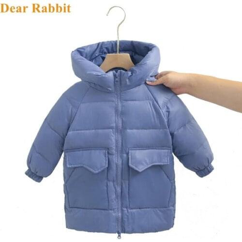 Fashion Children Winter Thin light long down Jacket Girls clothes Hooded clothing Boys Coats Kids Snowsuit Teen Overcoat Parka