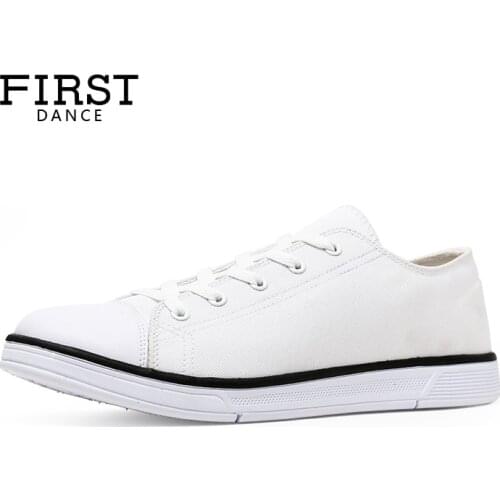 First DanceCustom Men White Canvas Shoes Slip-On Walking Flats Students Casual Dropshipping Shoes Male Leisure Man Flats Spring