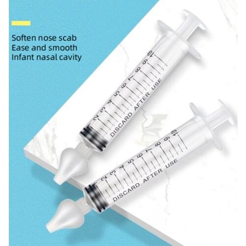 New 2 Pcs Needle Tube Baby Care Nasal Aspirator Cleaner 10ML Baby Rhinitis Nasal Washer Aspirator