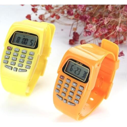 New Fad Children Silicone Date Multi-Purpose Kids Electronic Calculator Wrist Watch