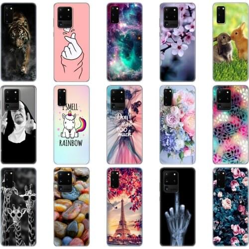 Silicon Case For Samsung S20 Soft TPU Back Phone Cover For Samsung Galaxy S20 PLUS Case For Samsung Galaxy S20 Ultra S 20 +Coque