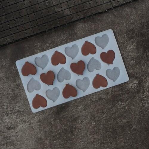 Small Heart Shape Chocolate Stencil Mold Cup Cake Topper Decorating Silicone Transfer Sheet Chablon DIY Dessert Garnish