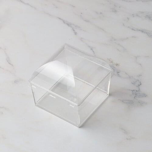 High quality 145ml transparent dessert cup sqaure ice cream pudding jelly fruit salad plastic cup with covers baking package