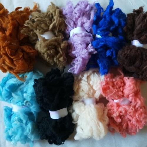 WFPFBEC alpaca Curly Fiber for Wool Felt especially for Poodle/Bichon and Sheep 90g 10g/color 9colors