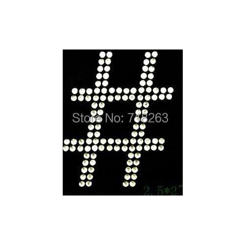 YX Free shippingnice hotfix rhinestones transfer image in simple image sign