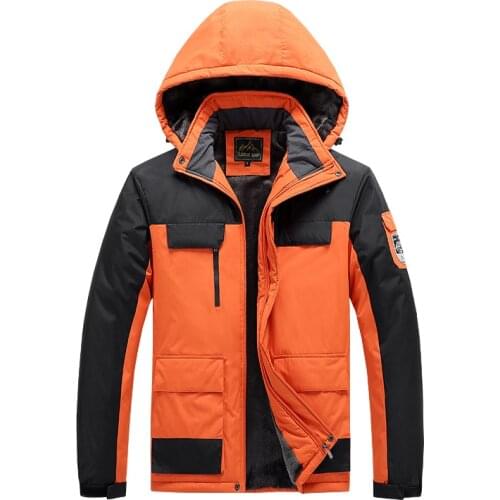 Winter Men Snow Jacket Plus Size 9XL Waterproof Thick Warm Fleece Mens Windbreaker Parka Coats Male Outwear jacket Men Clothing
