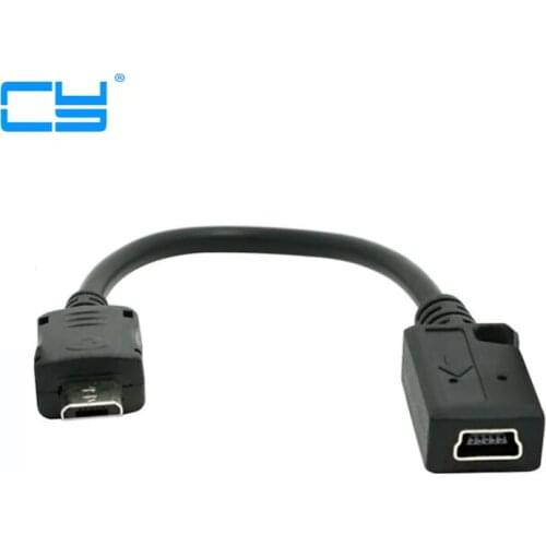 0.2M 20cm Mini USB Female to Micro USB Male Connector Adapter Cable for phones MP3 MP4