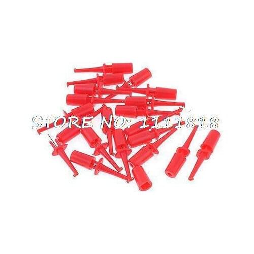 20 Pieces Red Plastic Electrical Wire Probe Test Testing Hook