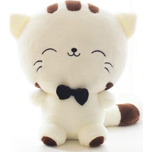 20CM Cute Kawaii Cat with Bow Plush Dolls Toys Gift Stuffed Soft Doll Cushion Sofa Pillow Gifts Xmas Gift Party Decor