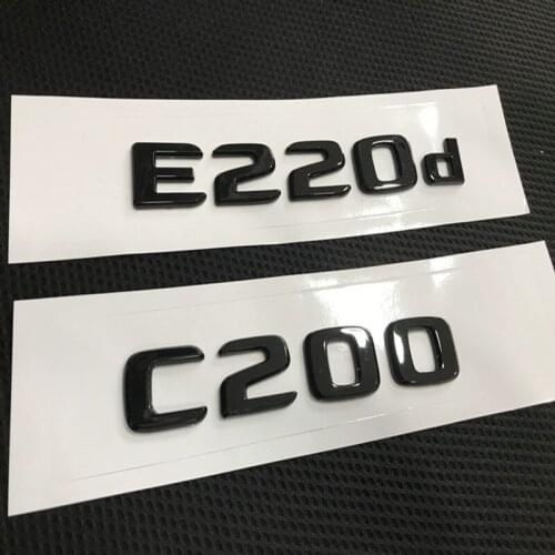 3D Letter Badge Emblem for Mercedes Benz A180d A220d A250d C200d C220d C300d C250d E350d E400d E220d E200d G350d G500d 4MATIC