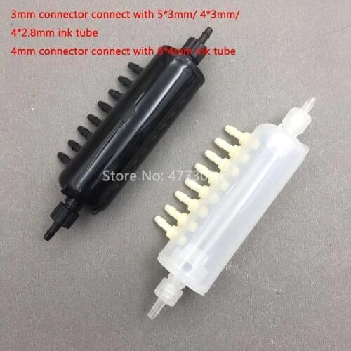 4PCS 8 Holes Black White Ink Circulation Splitter Ink Circulation Buffer Bottle For Epson XP600 4720 5113 printhead Printer