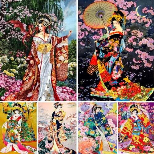 5D DIY Diamond Painting "Japanese beauty" Cross Stitch Kit Full Drill Embroidery Mosaic Art Picture of Rhinestones New Arrival