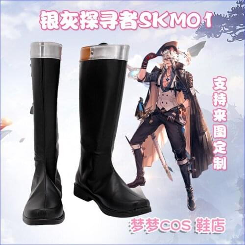 Arknights SKm01 Cosplay PU Boots High Heel Shoes Halloween Carnival Party Cosplay Prop