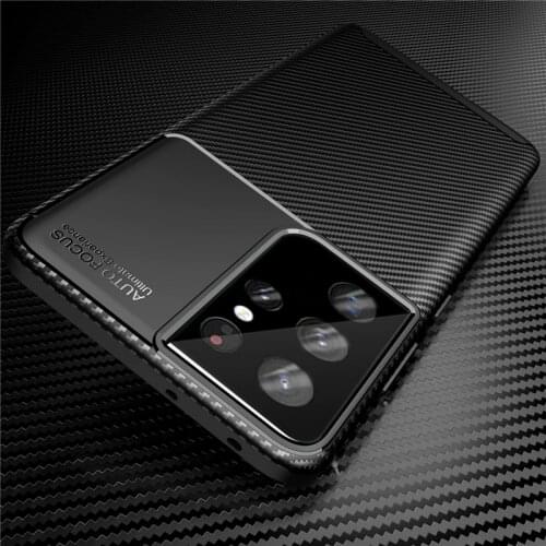 Carbon fiber phone covers case for samsung galaxy s21 s21ultra s21plus s21+ s 21 ultra plus 5g 2021 case armor shockproof coque