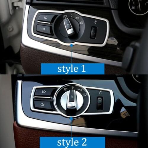 For BMW 5 Series X3 X4 F10 F25 F26 Car Headlight Switch Frame Cover Stickers Internal Decoration Auto Accessories Car-styling