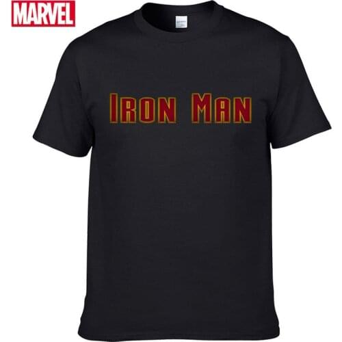 Marvel The Avengers Tony Stark Iron Man Short sleeve tee Mens T-shirts with short sleeves 2021 Summer graphic t shirts Top #27