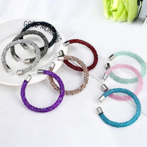 Exquisite Crystal Cuff Bracelet Brand Open Bangles Pulseira Feminina For Women Bijoux New Fashion Jewelry Gift Bangles