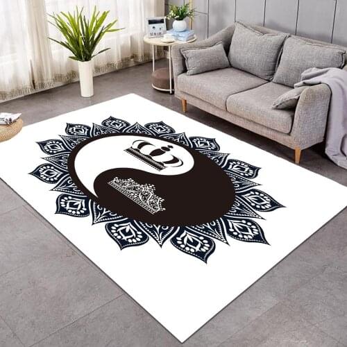 Ying yang Print Rugs and Carpets for Home Living Room Christmas Carpet 3D Kids Play Met Grid Modern Nordic Rug