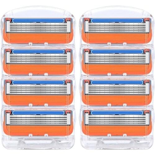 8pcs/lot Razor Blade For Men Shaving Blades Safety Blades Cassette Shaver Suit For Gillette Fusion
