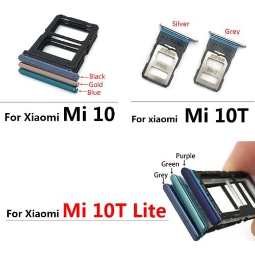 New Sim Card slot tray Holder For Xiaomi Mi 10 Mi10 Pro Mi 10T Lite Poco X3 SIM Tray Repair Part