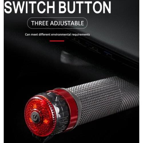 Mini Bicycle Rearview Mirror With Warning Light 360 Degree Rotatable MTB Road Bike Handlebar Mirror Bike Mirrors