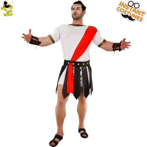 Mens Caesar Warrior Costume Men Toga Greek Cosplay Knight Costumes for Carnival Party