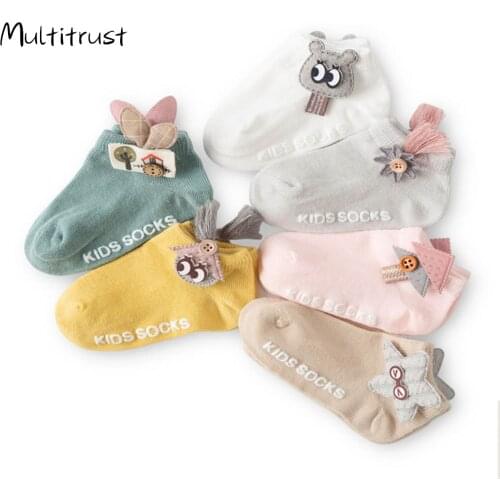 3 Pairs/Set Autumn Baby Girls Boys Socks Anti-Slip Breathable Cotton Socks Short Tube Spring Summer Socks for Kids