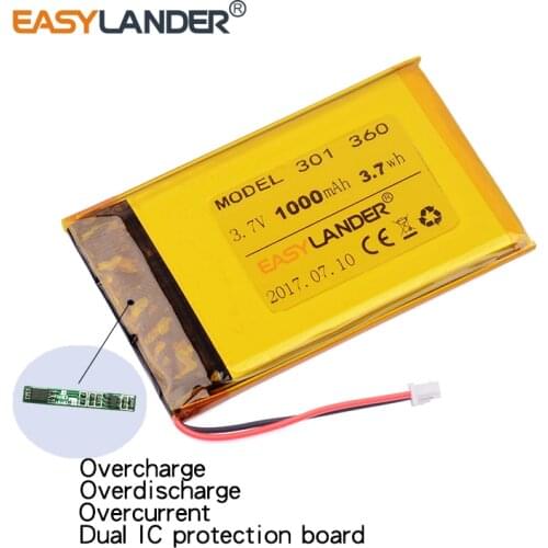 3.7V 1000mAh Rechargeable Li-Polymer replacement Battery For Works on pocketbook 360